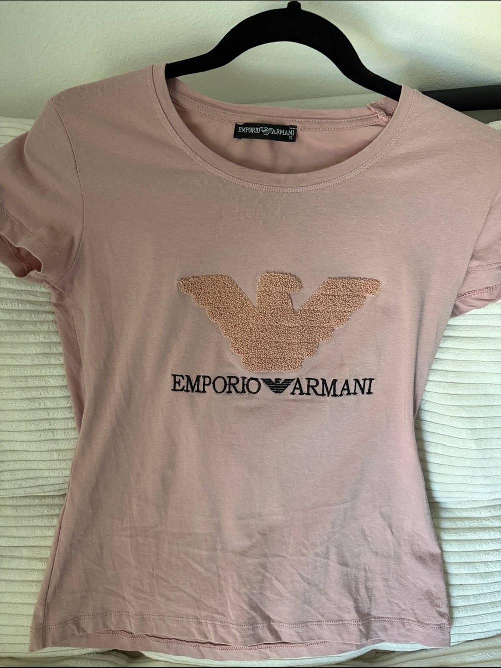 Emporio Armani Light Pink Logo Short-Sleeve Tee - Picture 3 of 4